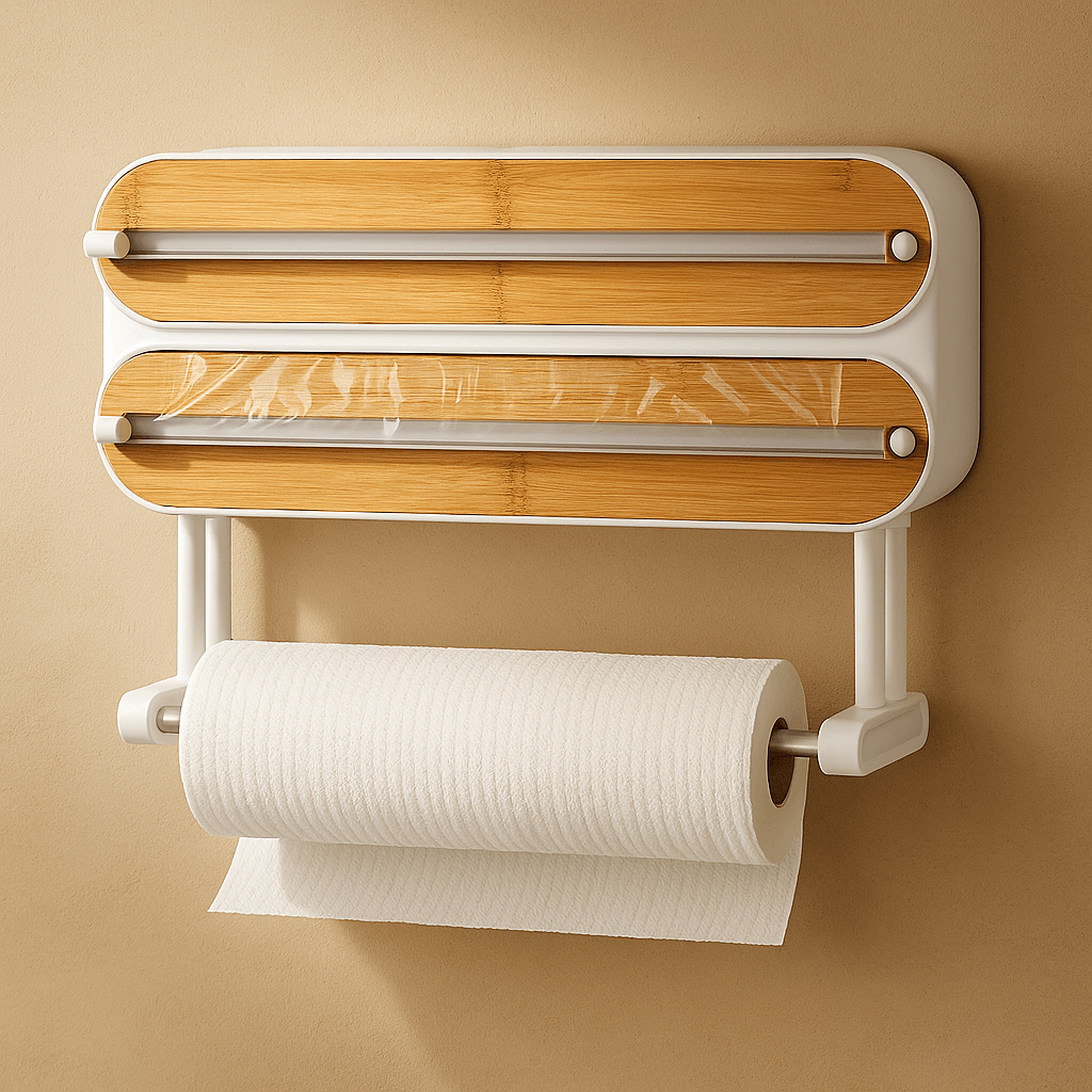 3 in 1 rollenhouder hout voorkant 2