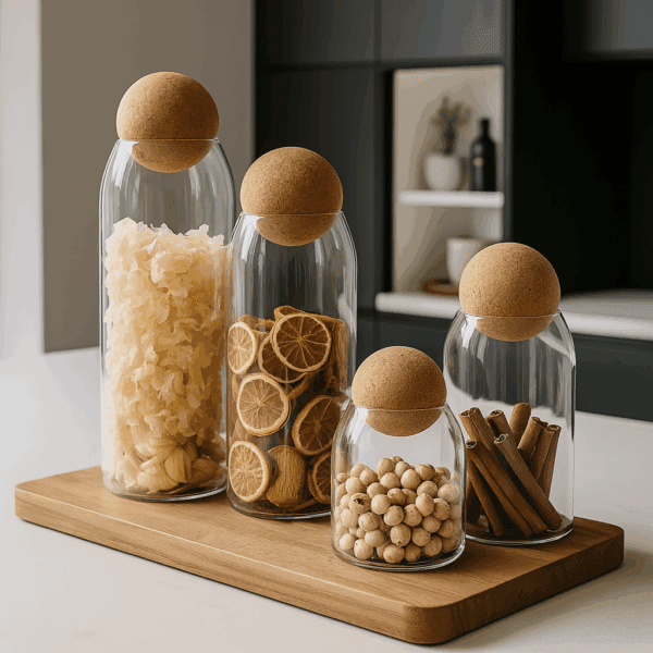 Luxe voorraadpotten sfeer 4 stuks