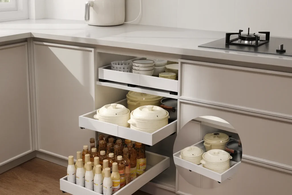 uitschuifbare schuiflade DKE sfeer foto horizontaal